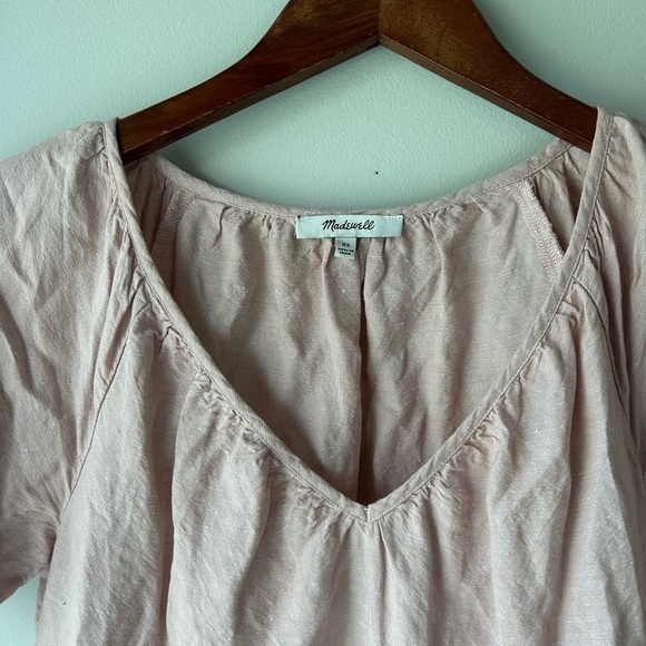 Madewell Lorelei Linen Blend Tiered Mini Dress Sz XS - Picture 8 of 12